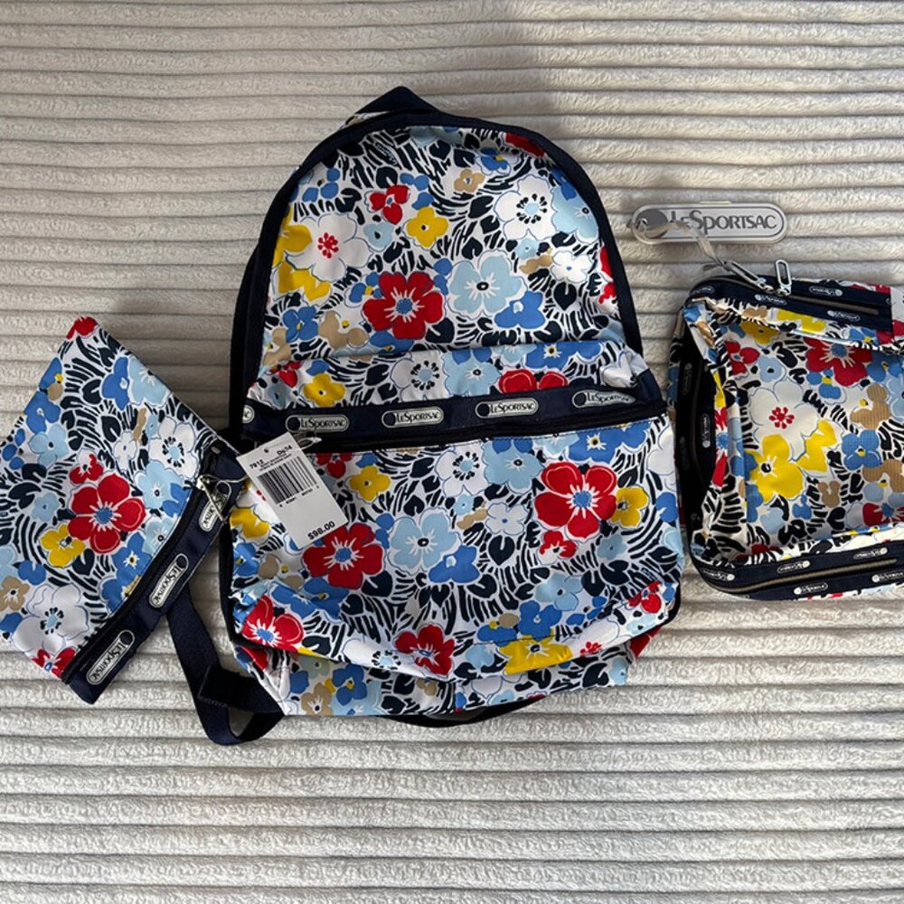 LeSportSac Backpack and Accessory Bags Set